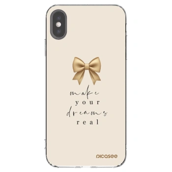Picasee silikonowe przeźroczyste etui na Apple iPhone XS Max - Golden Dream