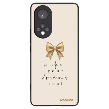 Picasee silikonowe czarne etui na Honor 50 5G - Golden Dream