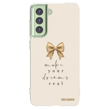 Picasee silikonowe przeźroczyste etui na Samsung Galaxy S21 FE 5G - Golden Dream