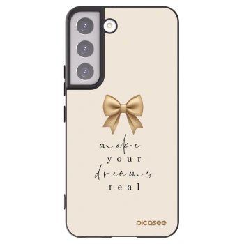 Picasee silikonowe czarne etui na Samsung Galaxy S22 5G - Golden Dream