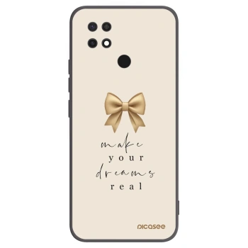 Picasee silikonowe czarne etui na Xiaomi Redmi 10C - Golden Dream