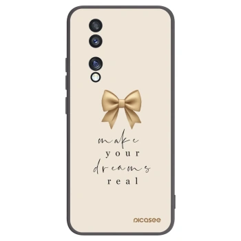 Picasee silikonowe czarne etui na Honor 70 - Golden Dream
