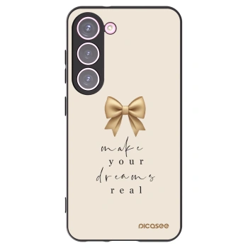 Picasee silikonowe czarne etui na Samsung Galaxy S23 5G - Golden Dream
