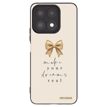 Picasee silikonowe czarne etui na Honor X8a - Golden Dream