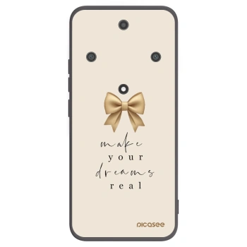 Picasee silikonowe czarne etui na Honor Magic5 Lite 5G - Golden Dream