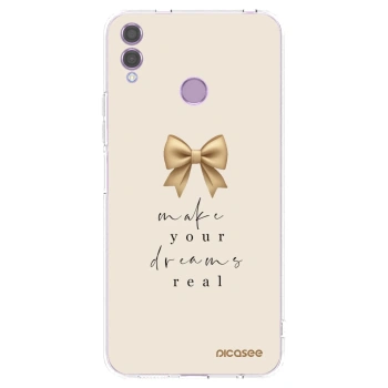Picasee silikonowe przeźroczyste etui na Honor 8X - Golden Dream