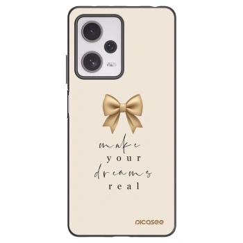 Picasee silikonowe czarne etui na Xiaomi Redmi Note 12 Pro+ 5G - Golden Dream