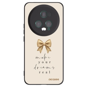Picasee silikonowe czarne etui na Honor Magic5 Pro - Golden Dream