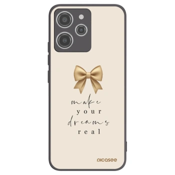 Picasee silikonowe czarne etui na Xiaomi Redmi 12 4G - Golden Dream
