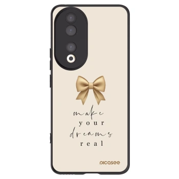 Picasee silikonowe czarne etui na Honor 90 5G - Golden Dream