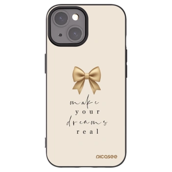 Picasee silikonowe czarne etui na Apple iPhone 15 - Golden Dream