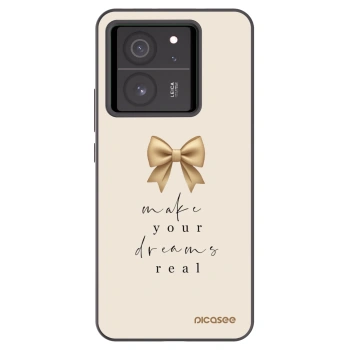 Picasee silikonowe czarne etui na Xiaomi 13T Pro - Golden Dream