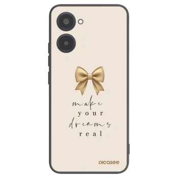Picasee silikonowe czarne etui na Realme 10 4G - Golden Dream