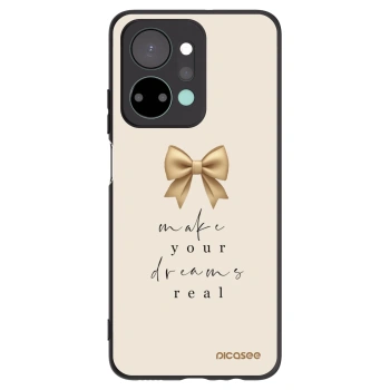 Picasee silikonowe czarne etui na Honor X7a - Golden Dream