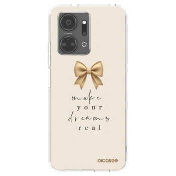 Picasee silikonowe przeźroczyste etui na Honor X7a - Golden Dream
