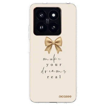 Picasee silikonowe przeźroczyste etui na Xiaomi 14 Pro - Golden Dream