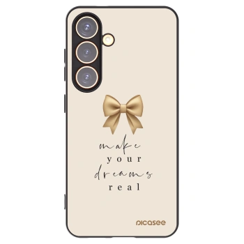 Picasee silikonowe czarne etui na Samsung Galaxy S24 S921B 5G - Golden Dream