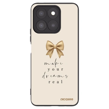 Picasee silikonowe czarne etui na Honor X8b - Golden Dream