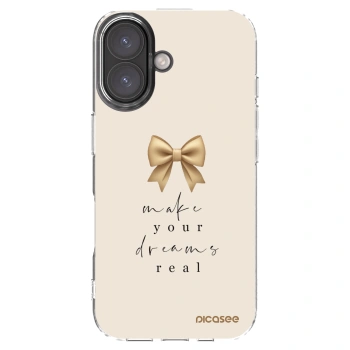 Picasee silikonowe przeźroczyste etui na Apple iPhone 16 - Golden Dream