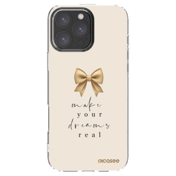 Picasee silikonowe przeźroczyste etui na Apple iPhone 16 Pro Max - Golden Dream