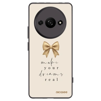 Picasee silikonowe czarne etui na Xiaomi Redmi A3 - Golden Dream