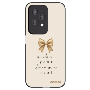 Picasee silikonowe czarne etui na Honor 200 Lite - Golden Dream