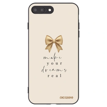 Picasee silikonowe czarne etui na Apple iPhone 8 Plus - Golden Dream