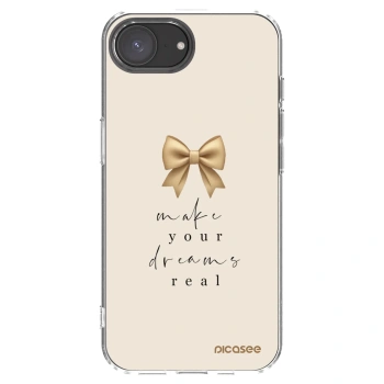 Picasee silikonowe przeźroczyste etui na Apple iPhone 16e - Golden Dream