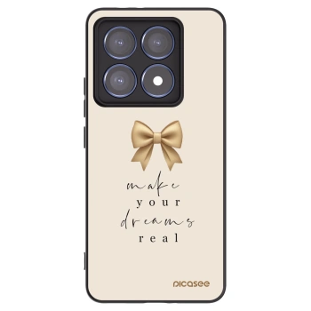 Picasee silikonowe czarne etui na Xiaomi 14T Pro - Golden Dream