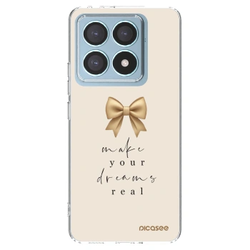 Picasee silikonowe przeźroczyste etui na Xiaomi 14T Pro - Golden Dream