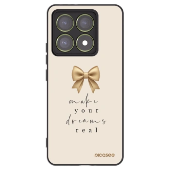 Picasee silikonowe czarne etui na Xiaomi 14T - Golden Dream