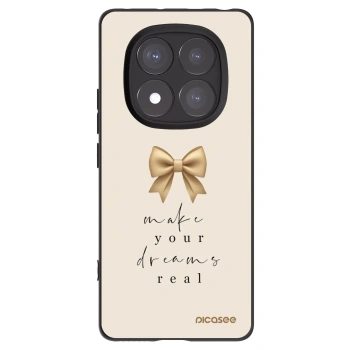 Picasee silikonowe czarne etui na Xiaomi Redmi Note 14 Pro+ 5G - Golden Dream