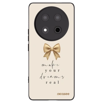 Picasee silikonowe czarne etui na Honor Magic7 Lite 5G - Golden Dream