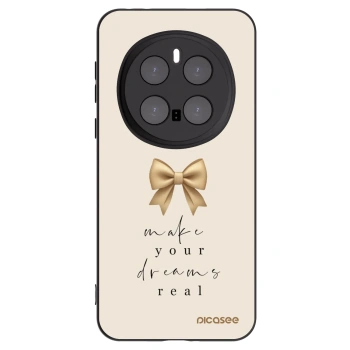 Picasee silikonowe czarne etui na Honor Magic7 Pro 5G - Golden Dream