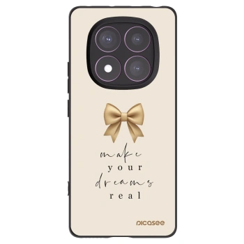 Picasee silikonowe czarne etui na Xiaomi Redmi Note 14 Pro 4G - Golden Dream