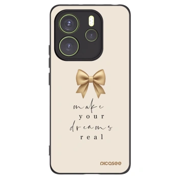 Picasee silikonowe czarne etui na Xiaomi Redmi Note 14 4G - Golden Dream