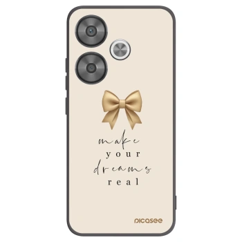 Picasee silikonowe czarne etui na Xiaomi Poco F6 - Golden Dream