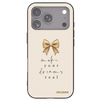 Picasee silikonowe czarne etui na Apple iPhone 17 Pro - Golden Dream