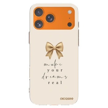 Picasee silikonowe przeźroczyste etui na Apple iPhone 17 Pro Max - Golden Dream