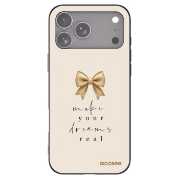 Picasee silikonowe czarne etui na Apple iPhone 17 Pro Max - Golden Dream