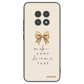 Picasee silikonowe czarne etui na Realme 12X - Golden Dream