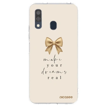 Picasee silikonowe przeźroczyste etui na Samsung Galaxy A40 A405F - Golden Dream