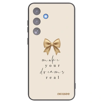 Picasee silikonowe czarne etui na Samsung Galaxy S25 FE 5G - Golden Dream