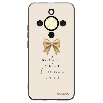 Picasee silikonowe czarne etui na Honor Magic8 Lite 5G - Golden Dream