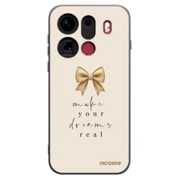 Picasee silikonowe czarne etui na OPPO Find X9 Pro - Golden Dream