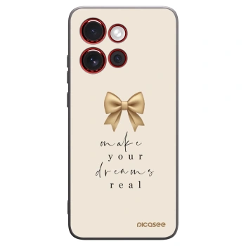 Picasee silikonowe czarne etui na Motorola Edge 60 Neo 5G - Golden Dream