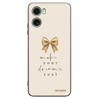 Picasee silikonowe czarne etui na Motorola Moto G06 - Golden Dream