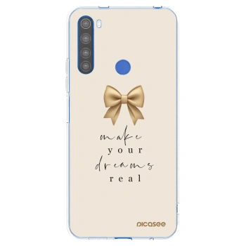 Picasee silikonowe przeźroczyste etui na Xiaomi Redmi Note 8T - Golden Dream
