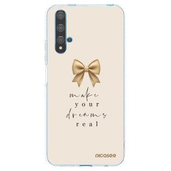 Picasee silikonowe przeźroczyste etui na Huawei Nova 5T - Golden Dream