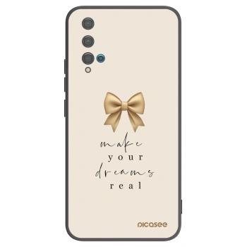 Picasee silikonowe czarne etui na Huawei Nova 5T - Golden Dream